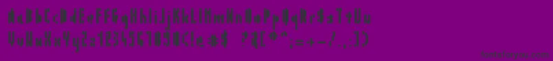 フォントAirInSpace – 紫の背景に黒い文字
