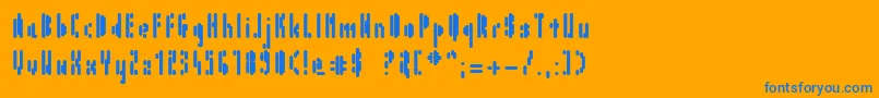 AirInSpace Font – Blue Fonts on Orange Background