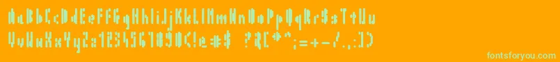 AirInSpace Font – Green Fonts on Orange Background