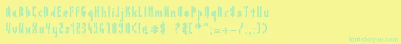 Más sobre la fuente AirInSpace fuente AirInSpace – Fuentes Verdes Sobre Fondo Amarillo