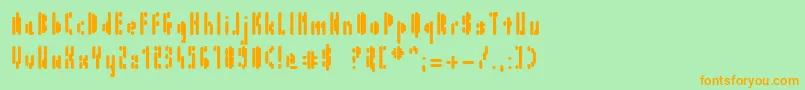 AirInSpace Font – Orange Fonts on Green Background