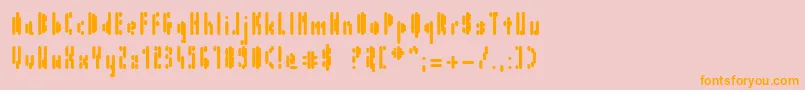 AirInSpace Font – Orange Fonts on Pink Background