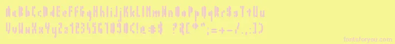 AirInSpace Font – Pink Fonts on Yellow Background