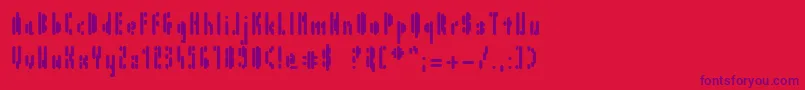 AirInSpace Font – Purple Fonts on Red Background