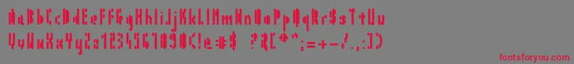 AirInSpace Font – Red Fonts on Gray Background