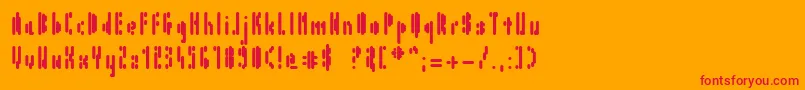 AirInSpace Font – Red Fonts on Orange Background