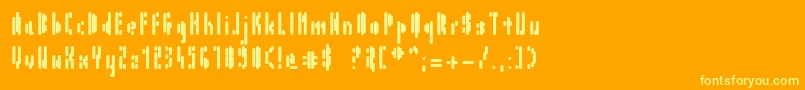 AirInSpace Font – Yellow Fonts on Orange Background