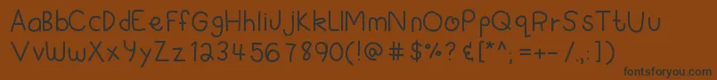 Dpsora Font – Black Fonts on Brown Background