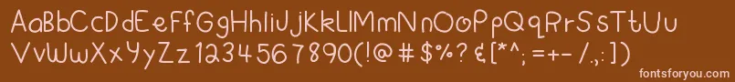 Шрифт Dpsora – розовые шрифты на коричневом фоне