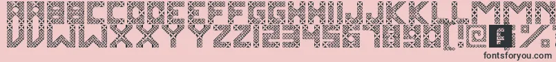 KawungTextile Font – Black Fonts on Pink Background