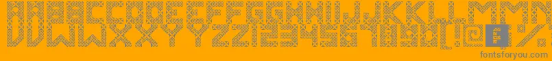 KawungTextile Font – Gray Fonts on Orange Background