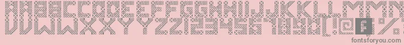 KawungTextile Font – Gray Fonts on Pink Background