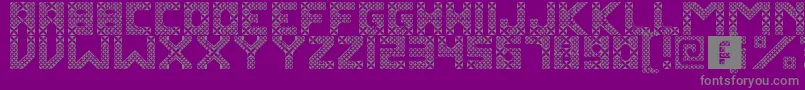 KawungTextile Font – Gray Fonts on Purple Background
