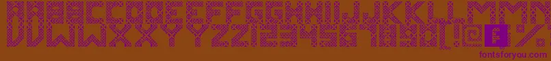 KawungTextile Font – Purple Fonts on Brown Background