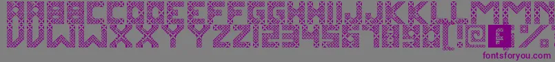 KawungTextile Font – Purple Fonts on Gray Background