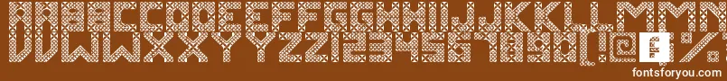 KawungTextile Font – White Fonts on Brown Background