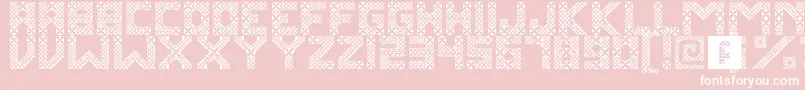 KawungTextile Font – White Fonts on Pink Background