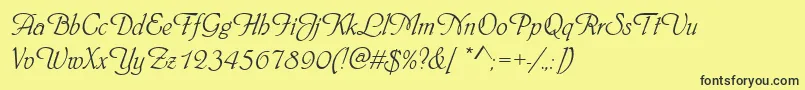 Phyllisd Font – Black Fonts on Yellow Background