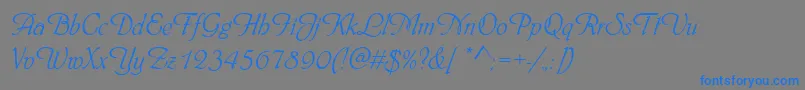 Phyllisd Font – Blue Fonts on Gray Background