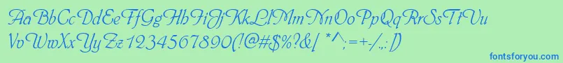 Phyllisd Font – Blue Fonts on Green Background