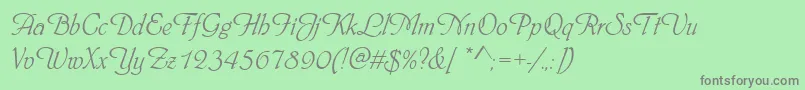 Phyllisd Font – Gray Fonts on Green Background