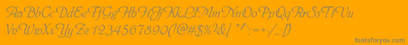 Phyllisd Font – Gray Fonts on Orange Background