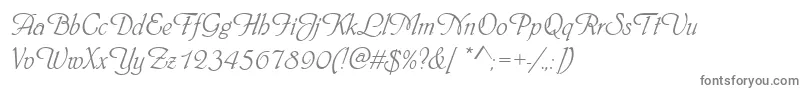 Phyllisd-fontti – harmaat kirjasimet valkoisella taustalla
