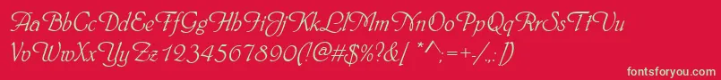 Phyllisd Font – Green Fonts on Red Background