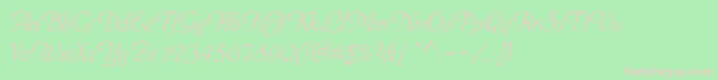 Phyllisd Font – Pink Fonts on Green Background