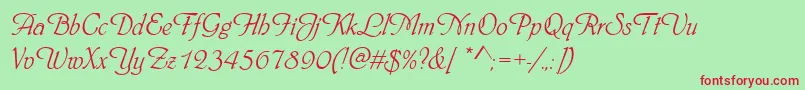 Phyllisd Font – Red Fonts on Green Background