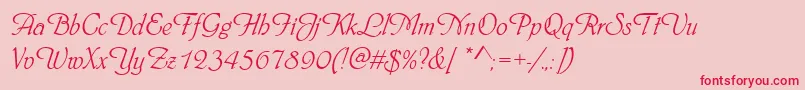 Phyllisd Font – Red Fonts on Pink Background