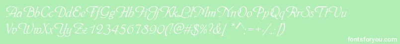 フォントPhyllisd – 緑の背景に白い文字