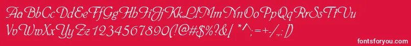 Phyllisd Font – White Fonts on Red Background