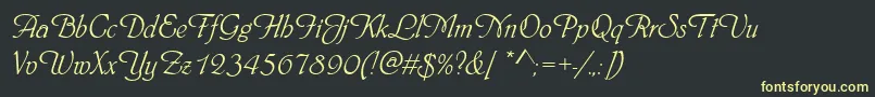 Phyllisd Font – Yellow Fonts on Black Background