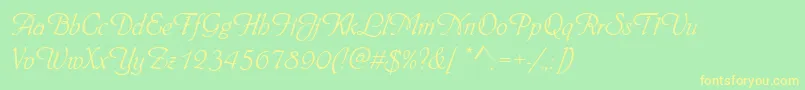 Шрифт Phyllisd – жёлтые шрифты на зелёном фоне