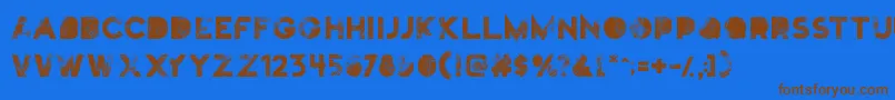 Truskey Font – Brown Fonts on Blue Background