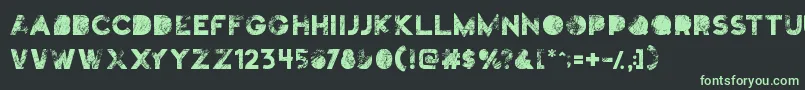 Truskey Font – Green Fonts on Black Background