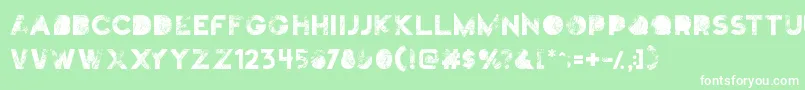 Truskey Font – White Fonts on Green Background