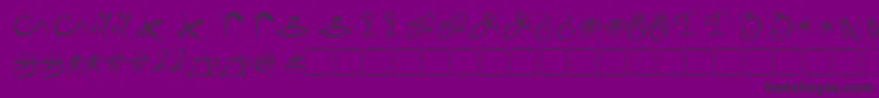 MageScriptItalic-Schriftart – Schwarze Schriften auf violettem Hintergrund