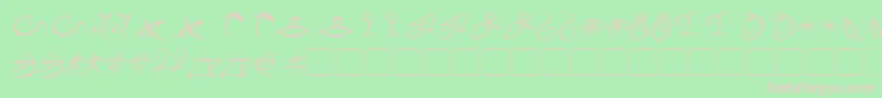 MageScriptItalic Font – Pink Fonts on Green Background