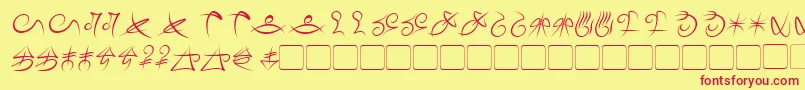 Шрифт MageScriptItalic – красные шрифты на жёлтом фоне