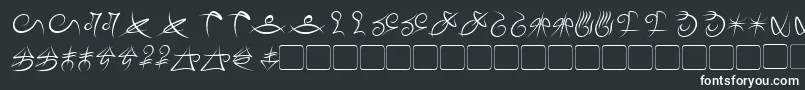 Шрифт MageScriptItalic – белые шрифты на чёрном фоне