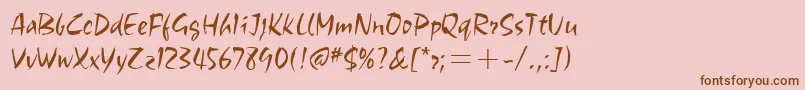 ChocitcTtLight Font – Brown Fonts on Pink Background