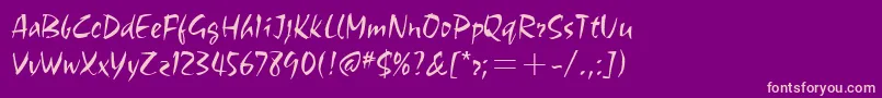 ChocitcTtLight Font – Pink Fonts on Purple Background