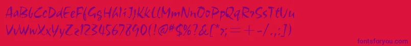 Шрифт ChocitcTtLight – фиолетовые шрифты на красном фоне
