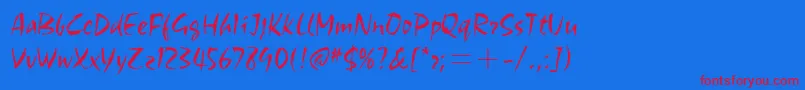 Lisätietoja ChocitcTtLight-fontista ChocitcTtLight-fontti – punaiset fontit sinisellä taustalla