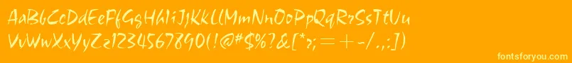 ChocitcTtLight Font – Yellow Fonts on Orange Background