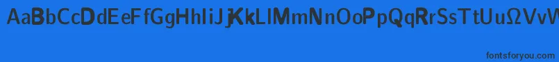 フォントCmSansserifcondensedDemibold – 黒い文字の青い背景
