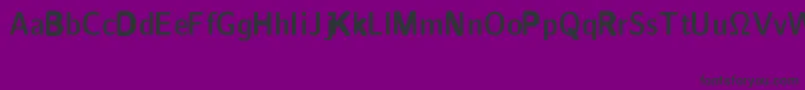 CmSansserifcondensedDemibold-Schriftart – Schwarze Schriften auf violettem Hintergrund