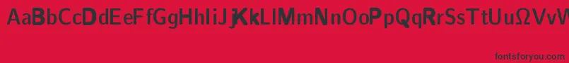 CmSansserifcondensedDemibold Font – Black Fonts on Red Background